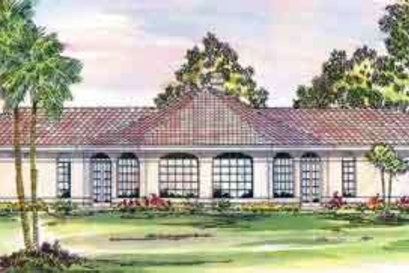 Home Plan - Mediterranean Exterior - Front Elevation Plan #124-430