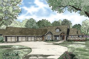 Country Exterior - Front Elevation Plan #17-2386