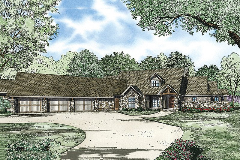 Home Plan - Country Exterior - Front Elevation Plan #17-2386