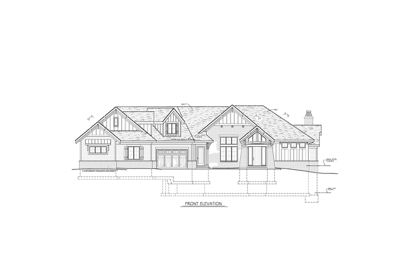 Architectural House Design - Exterior - Front Elevation 3 for Tudor House Plan #1122-20 - 2 bed, 2 bath