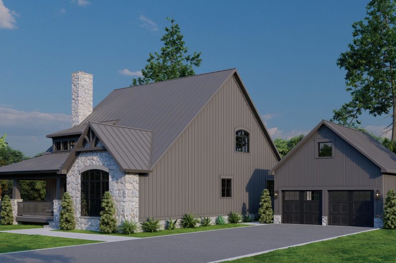 House Design - Exterior - Front Elevation 3 for Cabin House Plan #923-415 - 4 bed, 3.5 bath