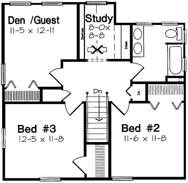 Victorian Floor Plan - Upper Floor Plan #312-157