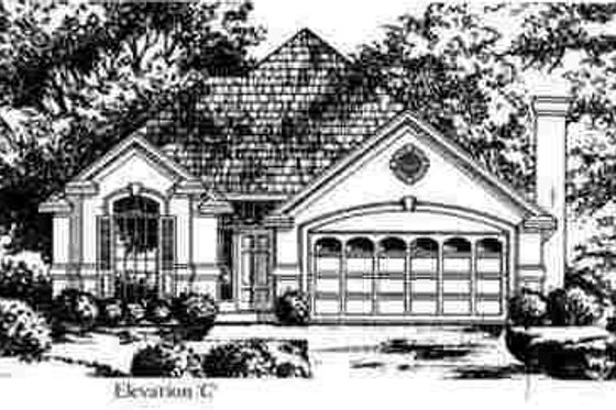 Exterior - Other Elevation 1 for European House Plan #40-254 - 3 bed, 2 bath