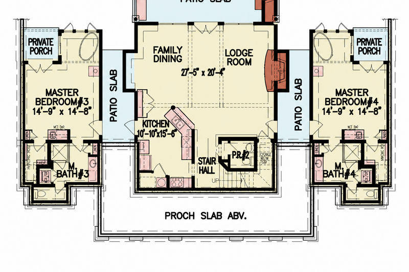 Architectural House Design - Exterior - Other Elevation 3 for Craftsman House Plan #54-708 - 4 bed, 4 bath