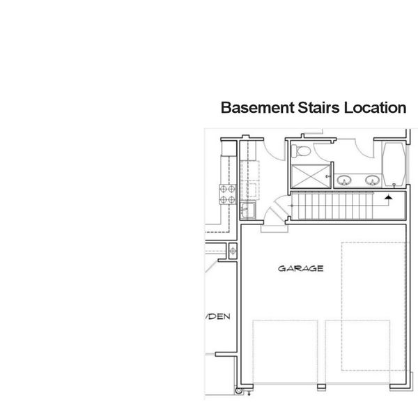 Home Plan - Basement Stairs Location - Plan 48-102