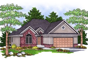 Traditional Exterior - Front Elevation Plan #70-580