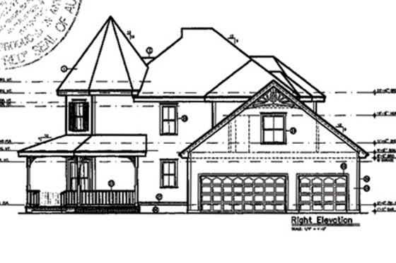 Exterior - Front Elevation for Colonial House Plan #417-361 - 4 bed, 3.5 bath