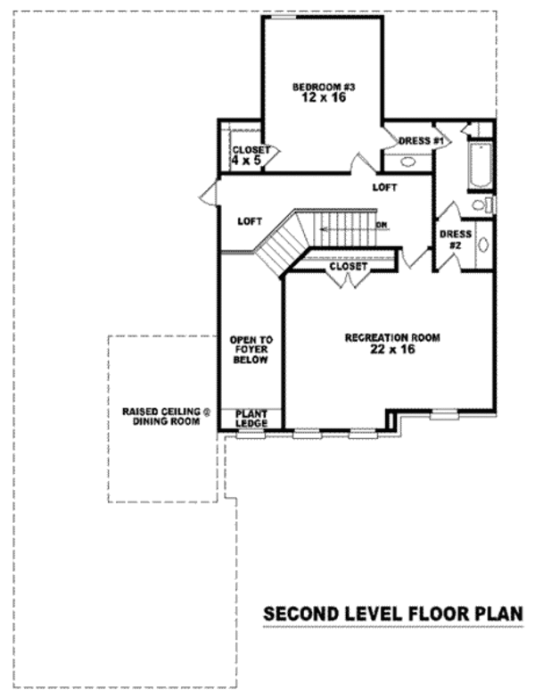 European Floor Plan - Upper Floor Plan #81-1131