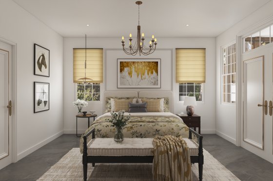 Interior - Master Bedroom for Craftsman House Plan #54-447 - 3 bed, 3.5 bath