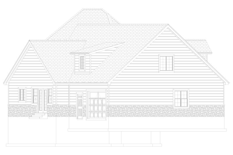 House Blueprint - Exterior - Other Elevation 1 for Craftsman House Plan #1060-477 - 3 bed, 3.5 bath