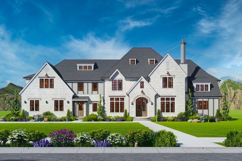 Dream House Plan - Exterior - Front Elevation 4 for European House Plan #54-696 - 5 bed, 5 bath