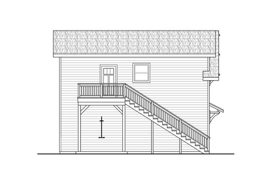 Exterior - Other Elevation for Craftsman House Plan #124-1291, 1.5 bath