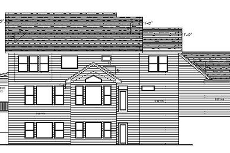 Dream House Plan - Exterior - Rear Elevation for Country House Plan #51-358 - 4 bed, 3.5 bath
