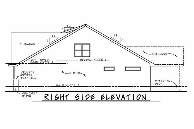 Dream House Plan - Right Side Elevation