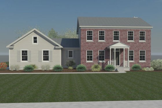 Exterior - Front Elevation for Colonial House Plan #446-1 - 4 bed, 2.5 bath