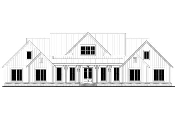 Exterior - Front Elevation 4 for Farmhouse House Plan #430-222 - 4 bed, 3.5 bath