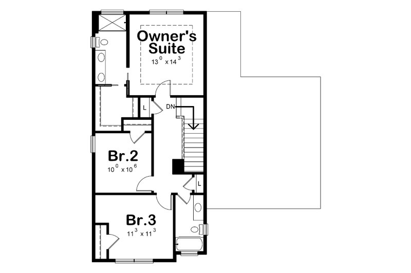 Home Plan - Floor Plan - Upper Floor for Traditional House Plan #20-2339 - 3 bed, 3 bath