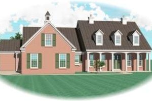 Southern Exterior - Front Elevation Plan #81-1179