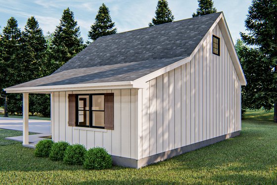 Exterior - Rear Elevation 1 for Farmhouse House Plan #455-235, 0 bath