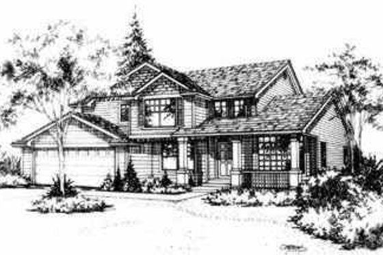 Exterior - Front Elevation for Craftsman House Plan #78-134 - 4 bed, 2.5 bath