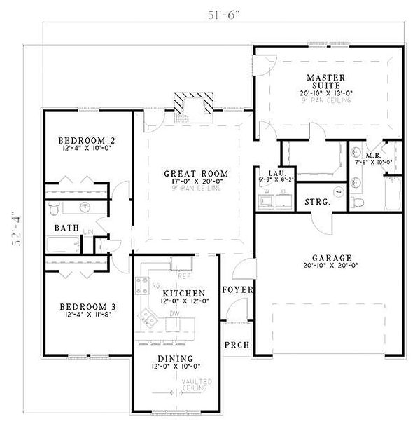 Traditional Floor Plan - Main Floor Plan #17-131