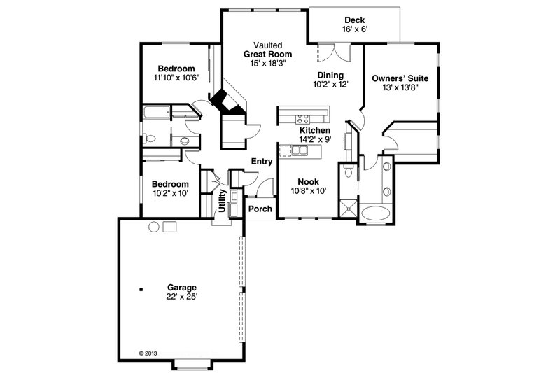 Home Plan - Floor Plan - Main Floor House Plan #124-117 - 3 bed, 2 bath