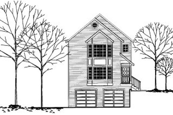 Exterior - Front Elevation for Traditional House Plan #303-389 - 2 bed, 1.5 bath