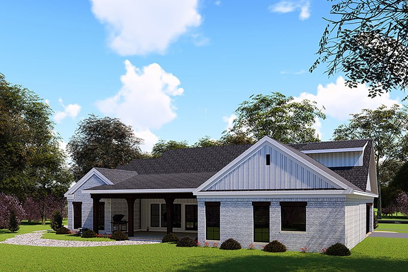 Architectural House Design - Exterior - Rear Elevation for Farmhouse House Plan #923-155 - 3 bed, 2.5 bath