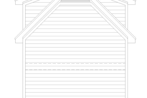 Exterior - Rear Elevation for Traditional House Plan #932-466, 1 bath