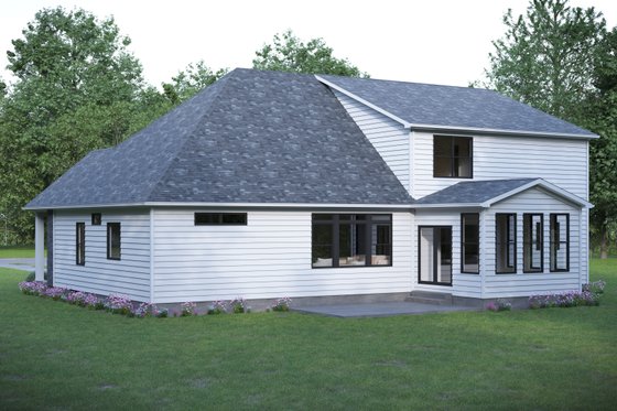 Exterior - Rear Elevation for Country House Plan #1089-48 - 3 bed, 2.5 bath