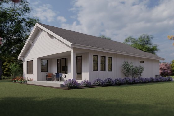 Exterior - Rear Elevation for Farmhouse House Plan #1069-36 - 2 bed, 2 bath