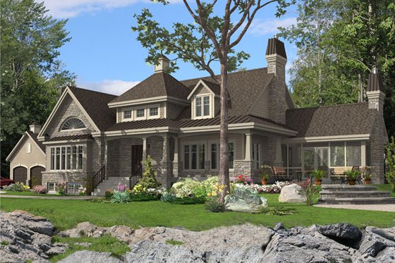Exterior - Front Elevation for Traditional House Plan #138-380 - 2 bed, 2 bath