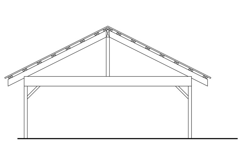 House Blueprint - Exterior - Rear Elevation for Traditional House Plan #124-1315, 0 bath