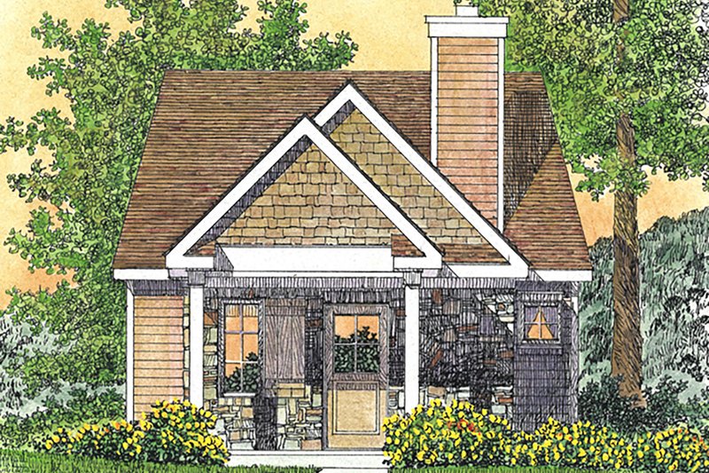 Dream House Plan - Cottage Exterior - Front Elevation Plan #22-594