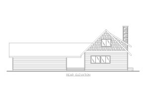 Exterior - Rear Elevation for Cabin House Plan #117-1017 - 2 bed, 2 bath