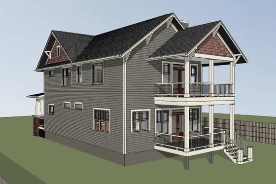Exterior - Other Elevation for Craftsman House Plan #79-317 - 2 bed, 2.5 bath