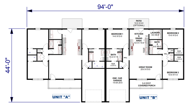 Architectural House Design - Traditional Floor Plan - Main Floor Plan #44-308