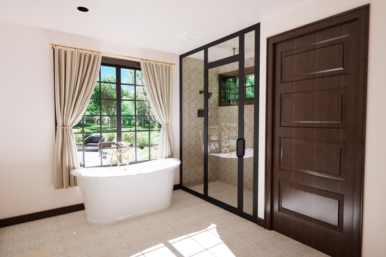 Interior - Master Bathroom 1 for European House Plan #1116-20 - 5 bed, 3.5 bath