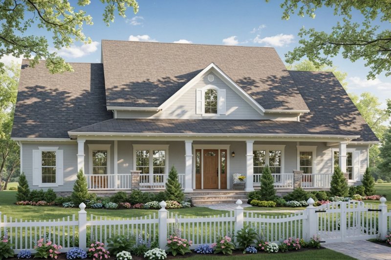 House Blueprint - Country Exterior - Front Elevation Plan #21-603