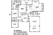 European Style House Plan - 4 Beds 3.5 Baths 3030 Sq/Ft Plan #81-1582 