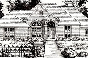 Traditional Exterior - Front Elevation Plan #40-377