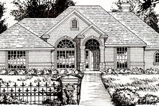 Exterior - Front Elevation for Traditional House Plan #40-377 - 3 bed, 2.5 bath