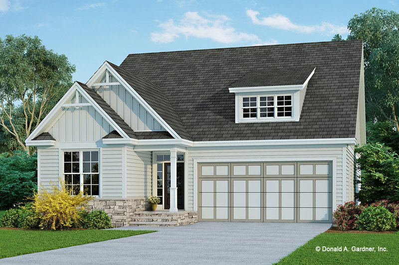 Cottage Style House Plan - 3 Beds 2 Baths 1661 Sq/Ft Plan #929-1083