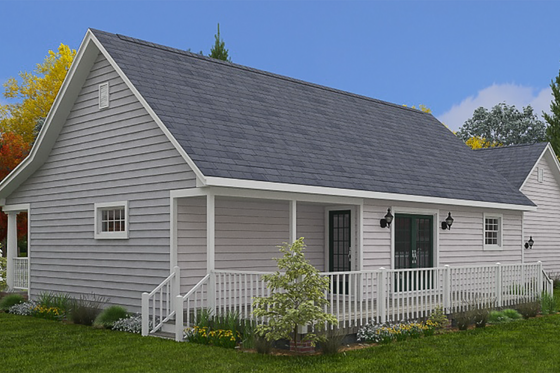 Exterior - Other Elevation 2 for Ranch House Plan #1082-5 - 2 bed, 2 bath