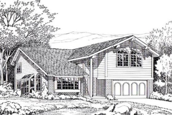 Exterior - Front Elevation for Traditional House Plan #312-787 - 3 bed, 2.5 bath