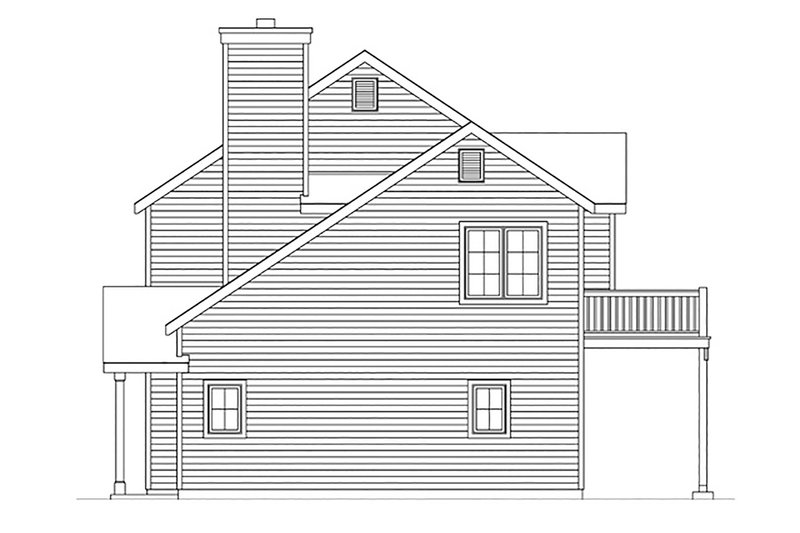House Blueprint - Exterior - Other Elevation for Country House Plan #22-610 - 2 bed, 2.5 bath