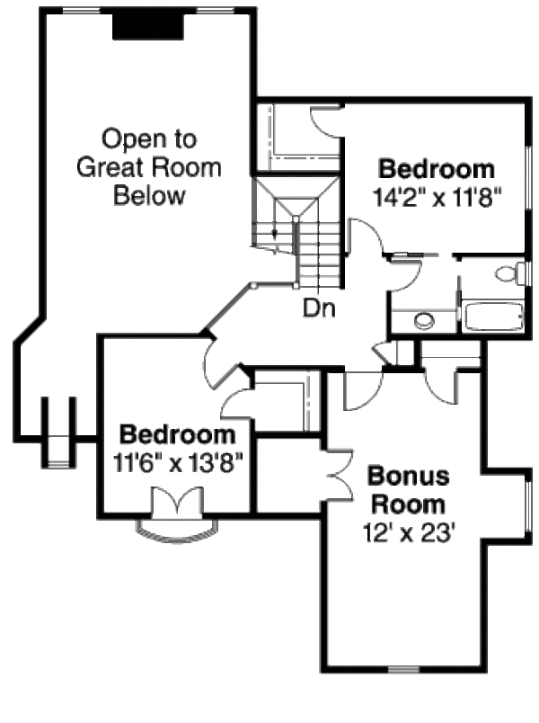 Home Plan - European Floor Plan - Upper Floor Plan #124-644