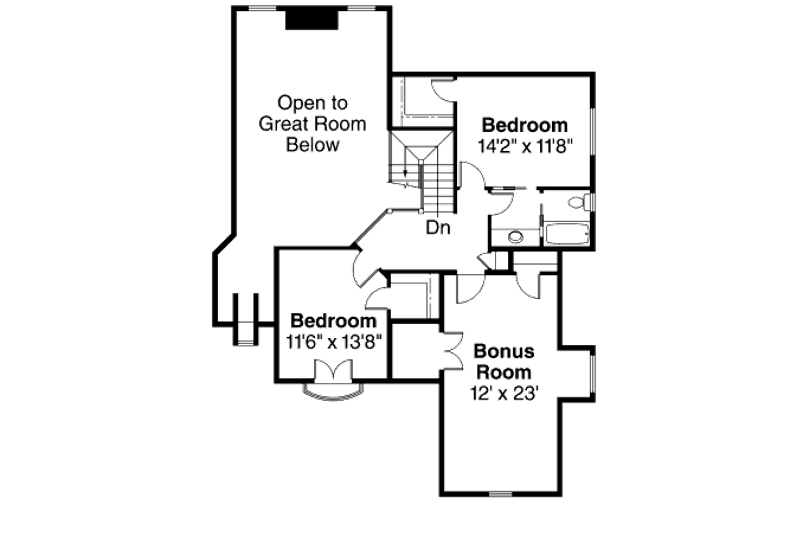 Home Plan - Floor Plan - Upper Floor for European House Plan #124-644 - 3 bed, 2.5 bath