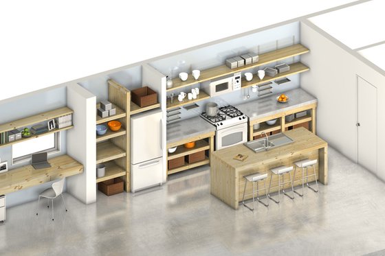 Interior - Kitchen 2 for Modern House Plan #497-57 - 3 bed, 2 bath