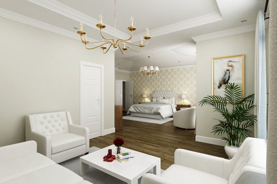 Interior - Master Bedroom for Contemporary House Plan #45-611 - 4 bed, 4.5 bath